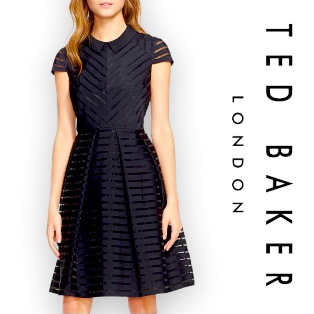 COPY - TED BAKER Collared Fit and Flare Eleanor Dress NWT sz 2